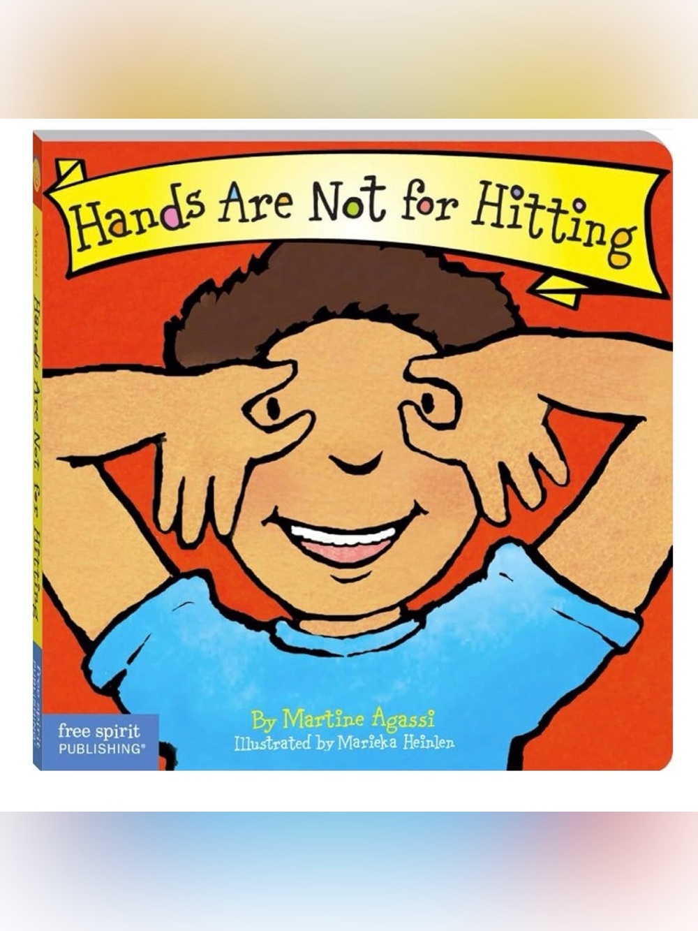 📖 3/$10 kids book Hands Are Not for Hitting - Kids board Book (Blue)